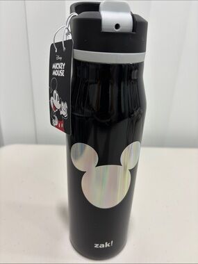 Zak! Black Mickey Mouse Holographic Travel Tumbler NWT